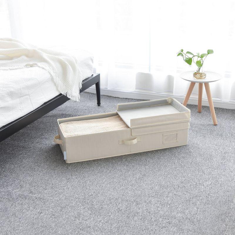 we think storage. 30" x 12" x 6.5" Foldable Under Bed Organizer with Double Folding Lid