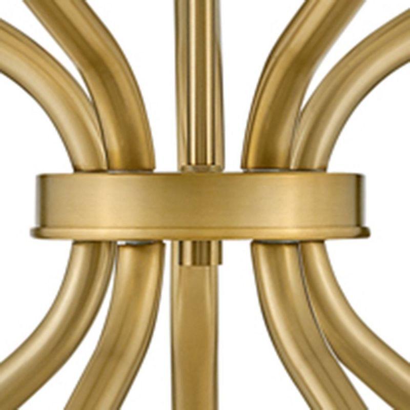 Lark Axton 10 - Light Chandelier in  Lacquered Brass