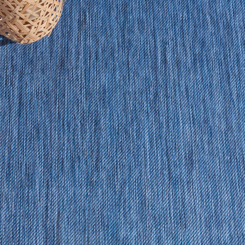 Beach House BHS218 Power Loomed Indoor/Outdoor Area Rug - Blue - 6'7"x6'7" - Safavieh