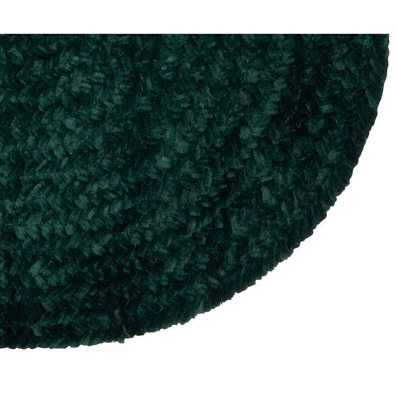 24" x 72" Chenille Solid Collection Emerald Green Reversible Indoor Area Utility Runner Rug - Better Trends
