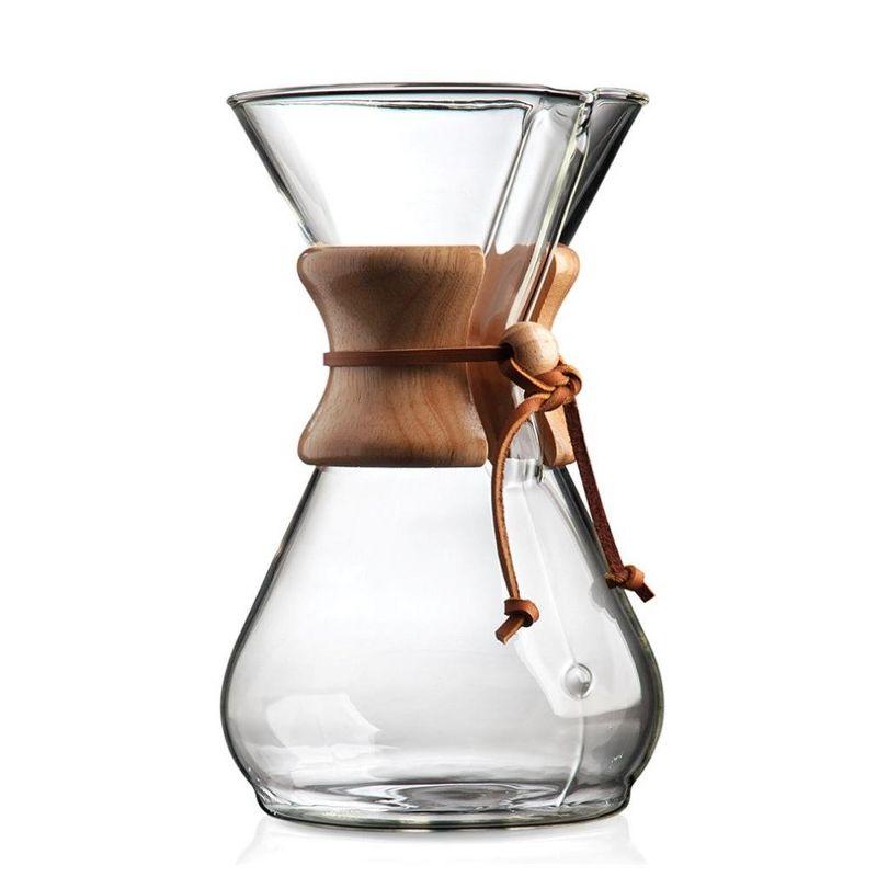 Chemex ® 8-Cup Glass Pour-Over Coffee Maker with Natural Wood Collar