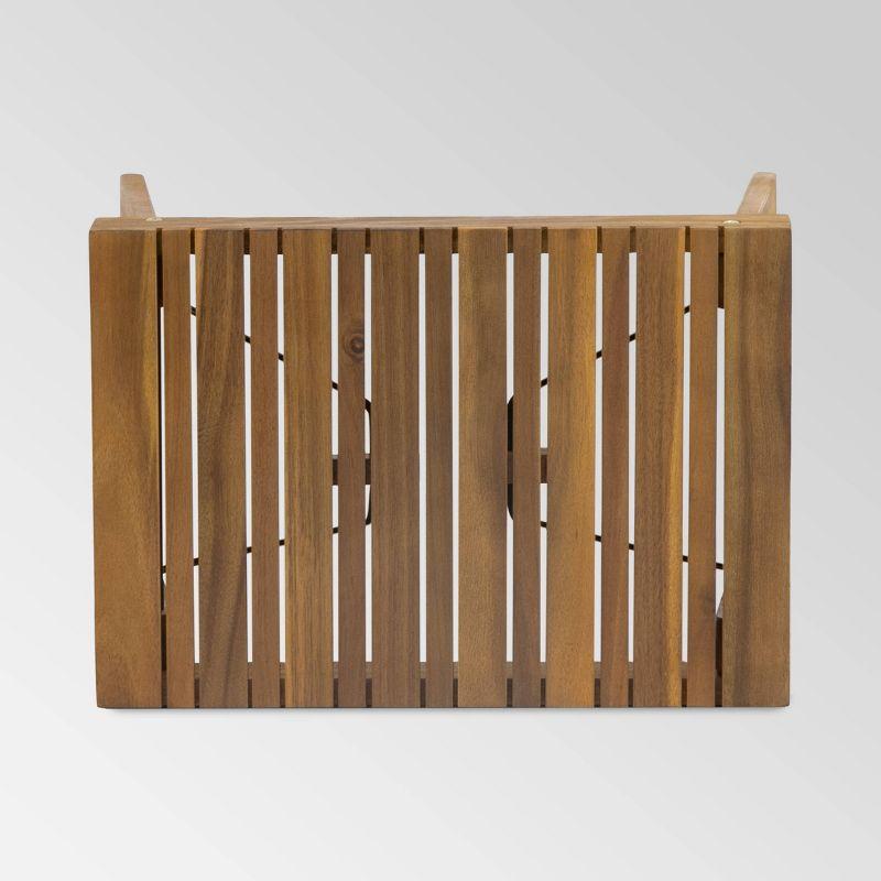Kyoto Acacia Wood Folding Side Table - Teak - Christopher Knight Home