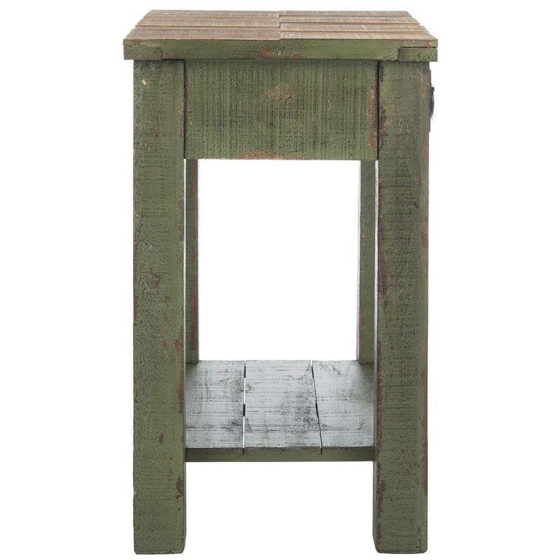 Alfred End Table - Antique Green - Safavieh.