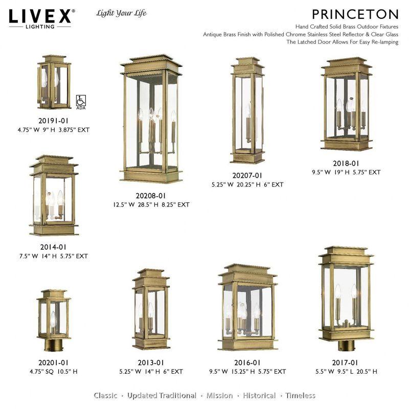 Livex Lighting Princeton 2 - Light Wall Light in  Antique Brass