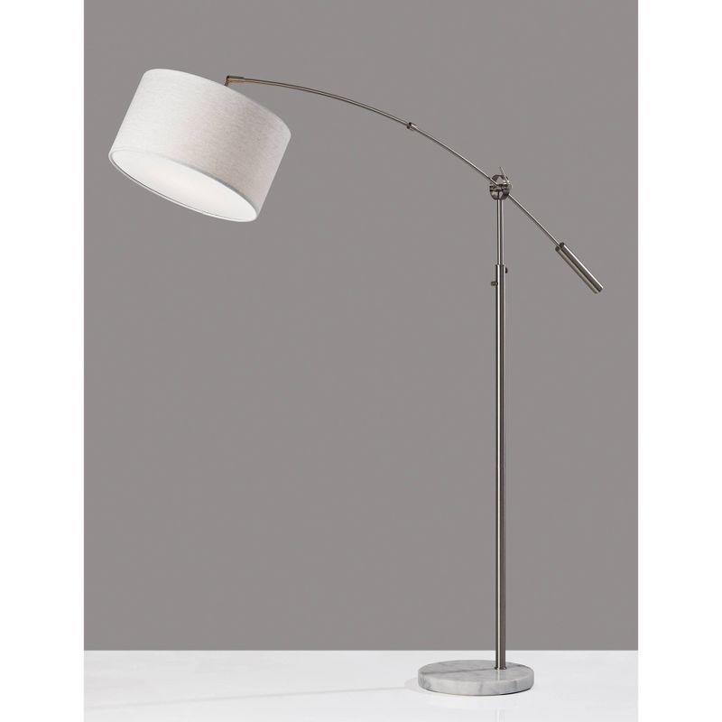 Adler Arc Lamp Brushed Steel - Adesso