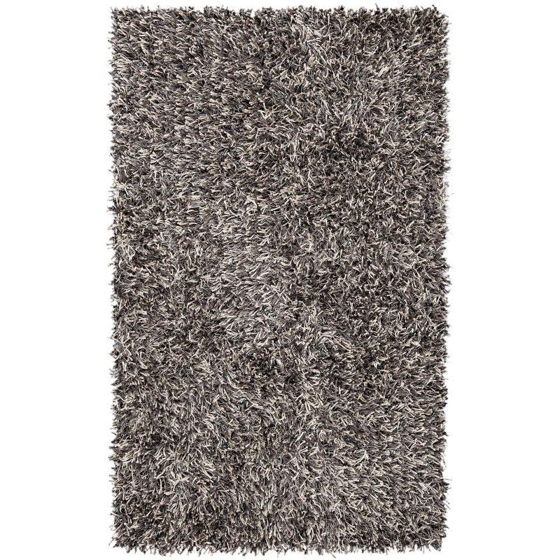New Orleans Shag SG531 Hand Tufted Indoor Accent Rug - Platinum/Ivory - 3'x5' - Safavieh