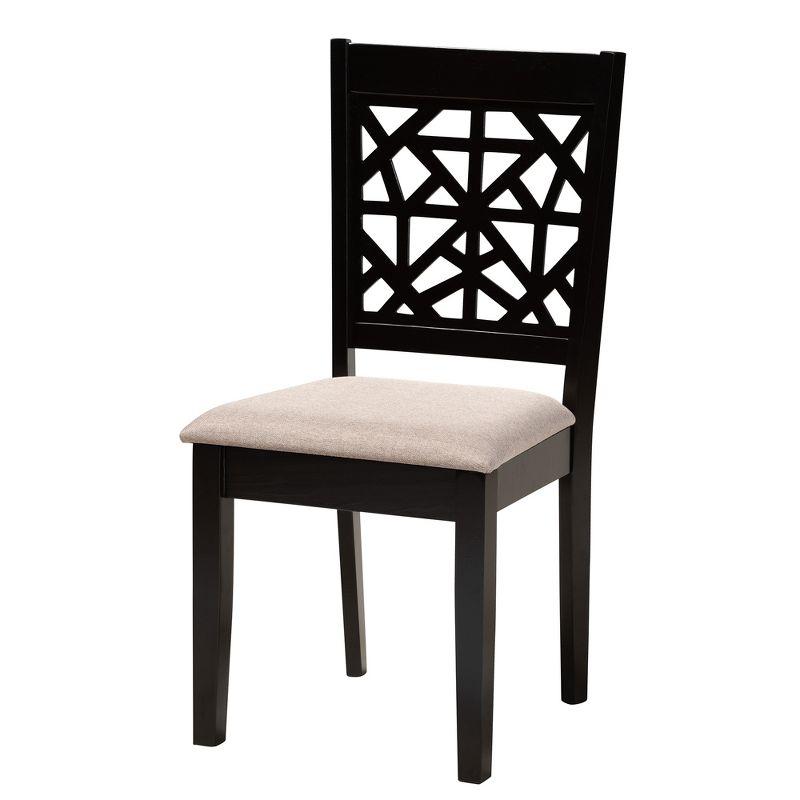 Baxton Studio Karel Modern Fabric and Wood Dining Set