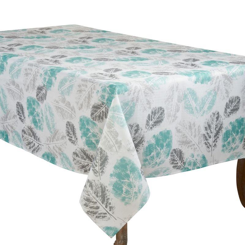 Saro Lifestyle Leaf Print Tablecloth, Mint, 50" x 70"