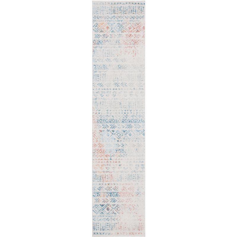 Tulum TUL263 Power Loomed Indoor Runner Rug - Ivory/Terracotta - 2'x9' - Safavieh