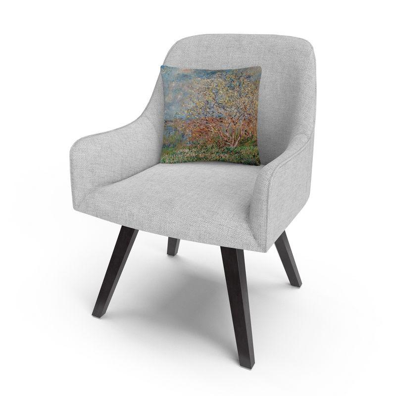 Claude Monet 16 X 16 Decorative Throw Pillow by Trademark Fine Art