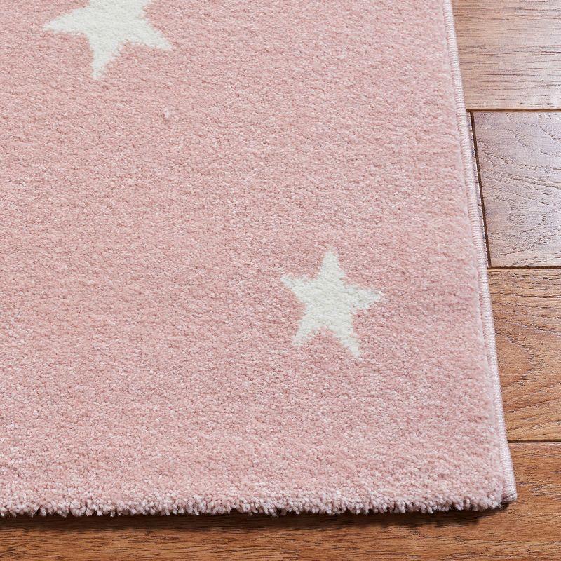 Carousel Kids  CRK195 Loomed Indoor Area Rug - Pink/White - 6'7"x9' - Safavieh