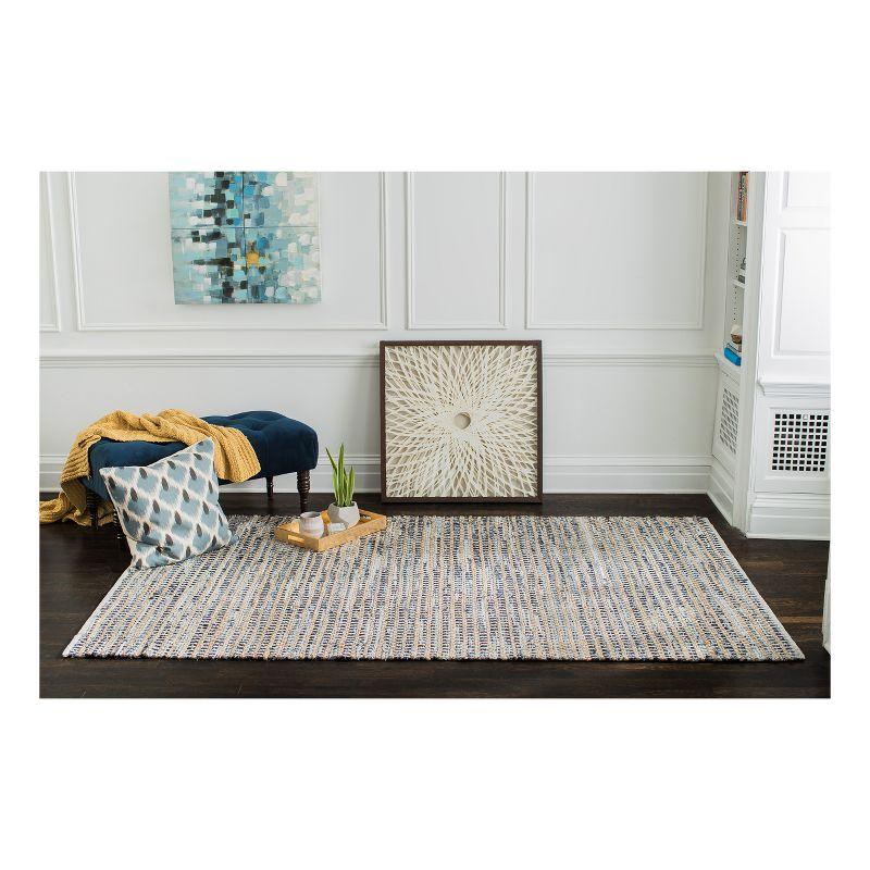 Heirloom Denim and Jute 5' x 8' Handwoven Blue Rug