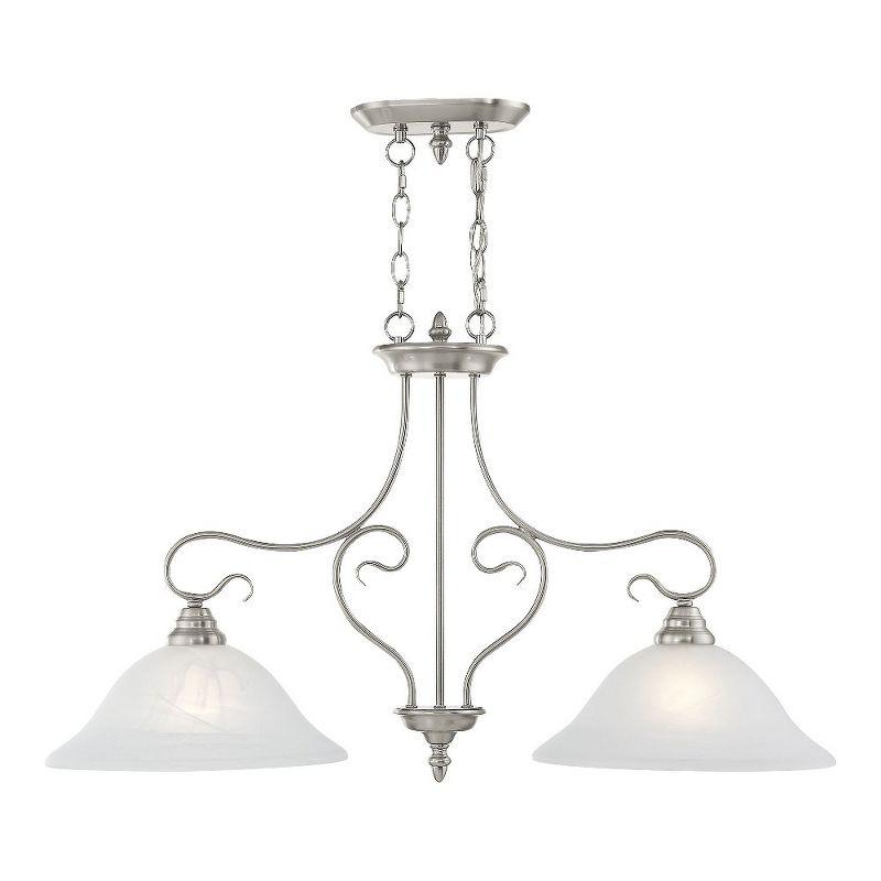 Livex Lighting Coronado 2 - Light Island Pendant Light in  Brushed Nickel
