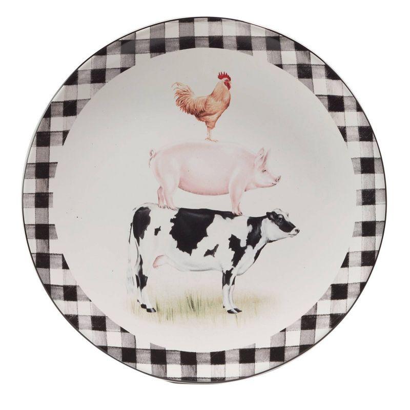 Certified International On The Farm Set Of 4  Dinner Plate