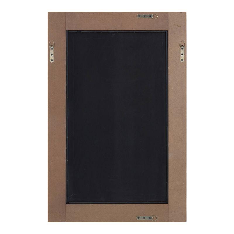 24" x 36" Strahm Wood Framed Wall Mirror Rustic Brown - Kate & Laurel All Things Decor: Modern Rectangle, No Assembly Required