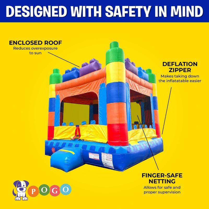 Pogo Bounce House Crossover Kids Inflatable Bounce House, No Blower