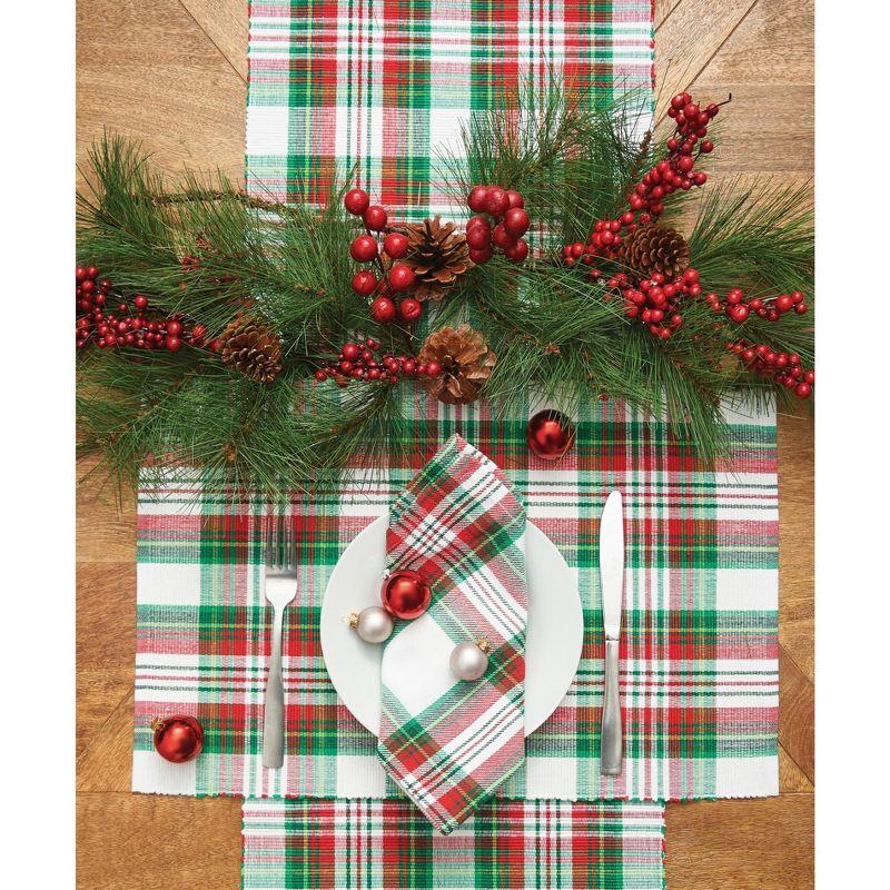 C&F Home Carter Christmas Red and Green Plaid Table Runner