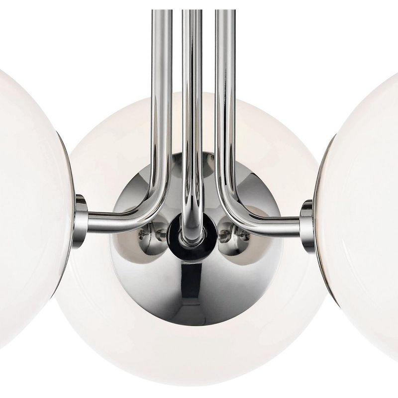 Mitzi Stella 3 - Light Semi-Flush Mount in  Polished Nickel White Shade