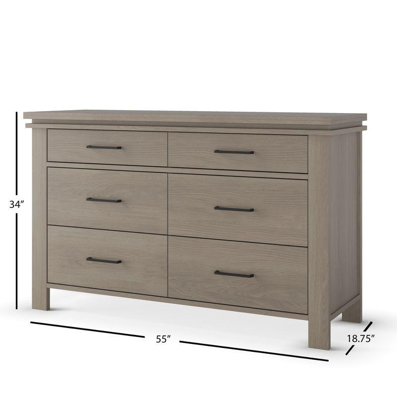 Child Craft Denman 55" Wide 6-Drawer Double Dresser