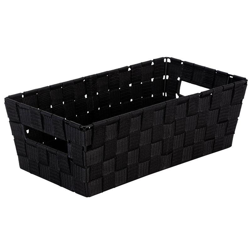 Black Woven Polypropylene Rectangular Storage Bin