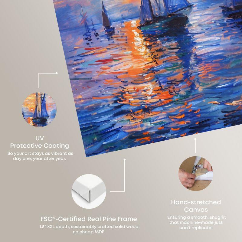 Art Remedy Art Remedy Night Sea Breeze Framed Sailing 1 Piece Canvas Wall Art 57718