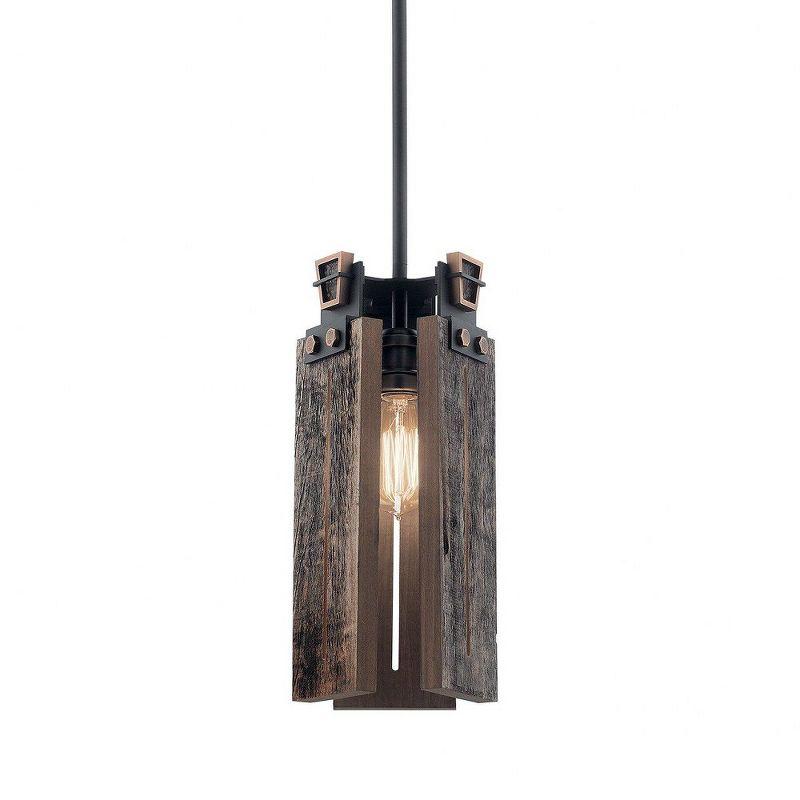 Ridgewood 14.25" 1 Light Mini Pendant in Textured Black