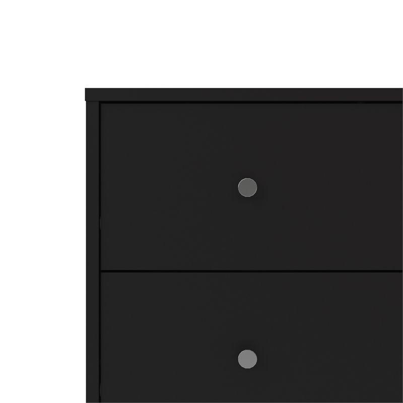 Wood Portland 3 Drawer Chest in Black-Tvilum