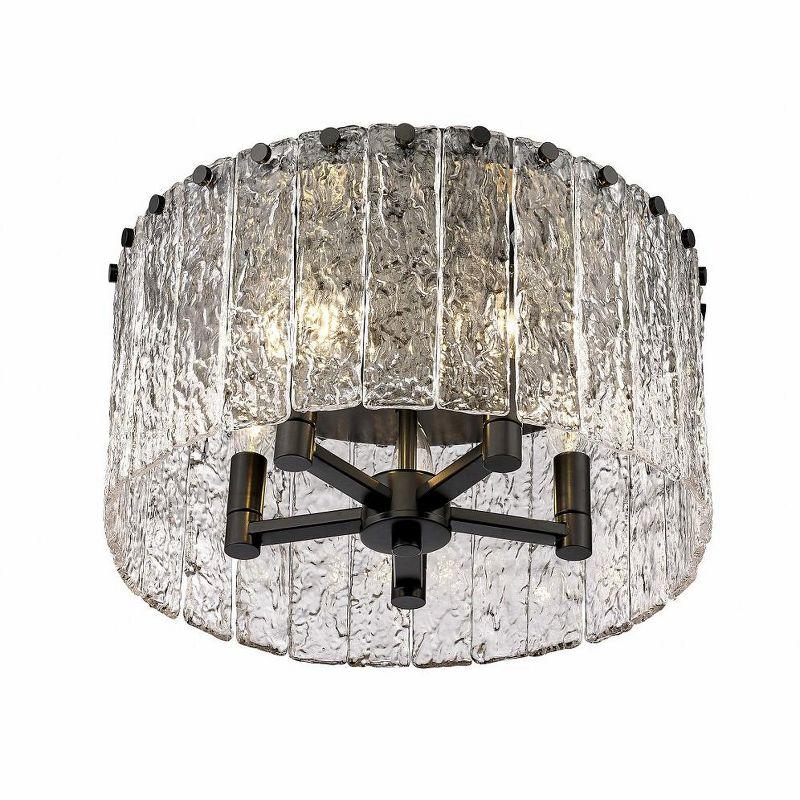 Z-Lite Glacier 5 - Light Flush Mount in  Matte Black