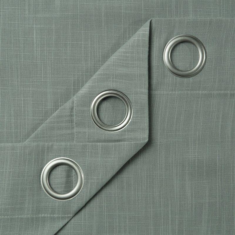Eider & Ivory™ Monge Solid Semi Sheer Grommet Curtain Panels (Set of 2)