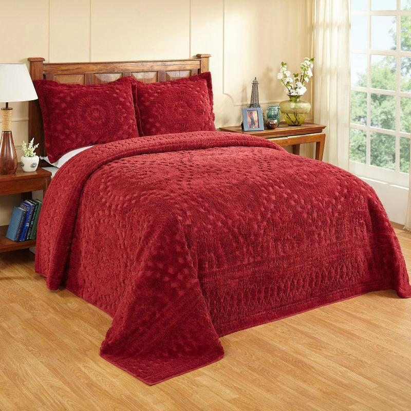 Better Trends Rio 100% Premium Cotton Tufted Bedspread Set, Soft & Luxurious Feel, Perfect for Gifting, All Seasons Machine Washable Medallion Bedding Set