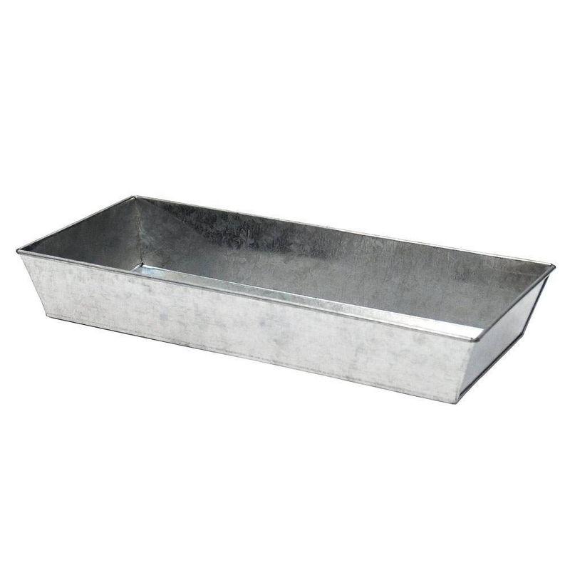 Antique Galvanized Steel Rectangular Herb & Plant Tray - 20in