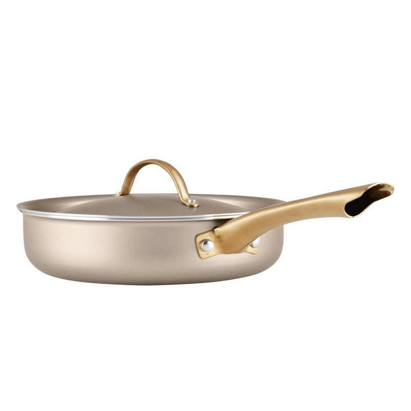 Farberware Radiant 2.75qt Nonstick Covered Saute Pan: Dishwasher-Safe, Tempered Glass Lid, Gas & Electric Compatible