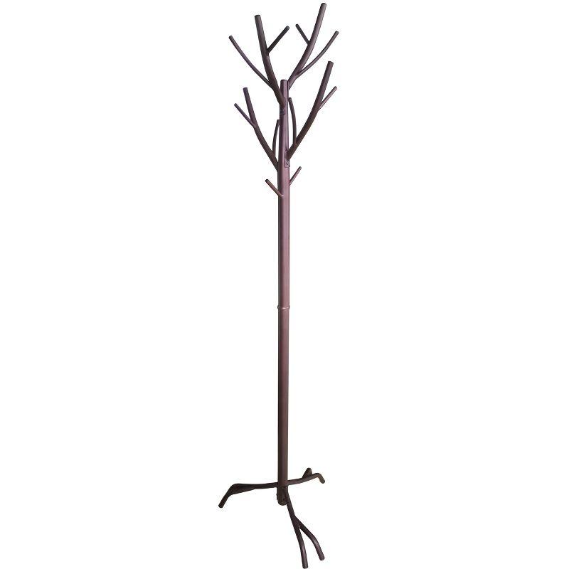 Kings Brand Furniture - Metal Hall Tree Freestanding Coat & Hat Rack with Branches, Bronze