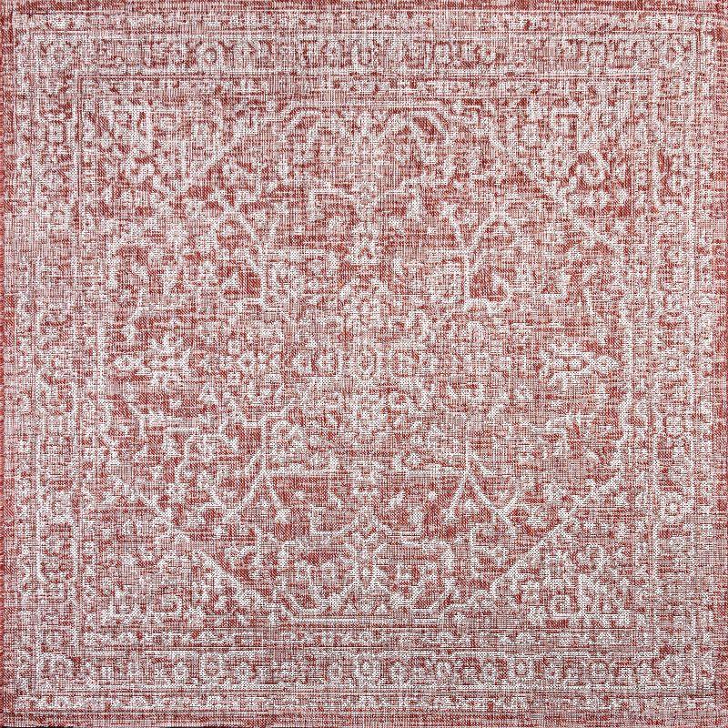 Malta Bohemian Inspired Medallion Textured Weave Indoor/Outdoor Area Rug - JONATHAN Y