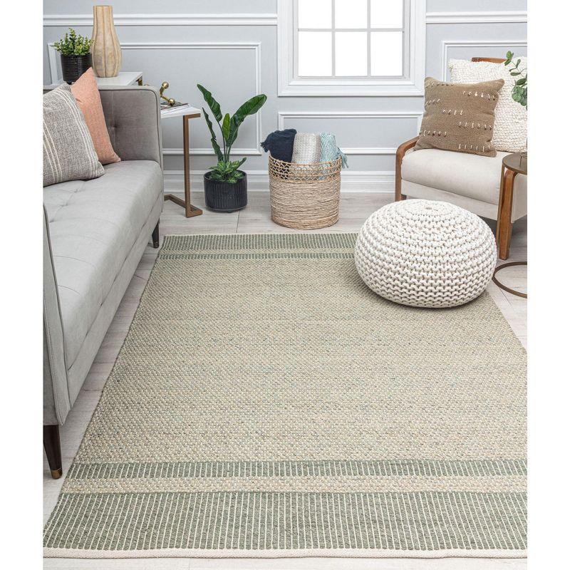 Rugs America Daphne DN10A Farmhouse Border Area Rug for Dining Room Rug Neutral Rug Living Room Rug Kitchen, 8'x10'