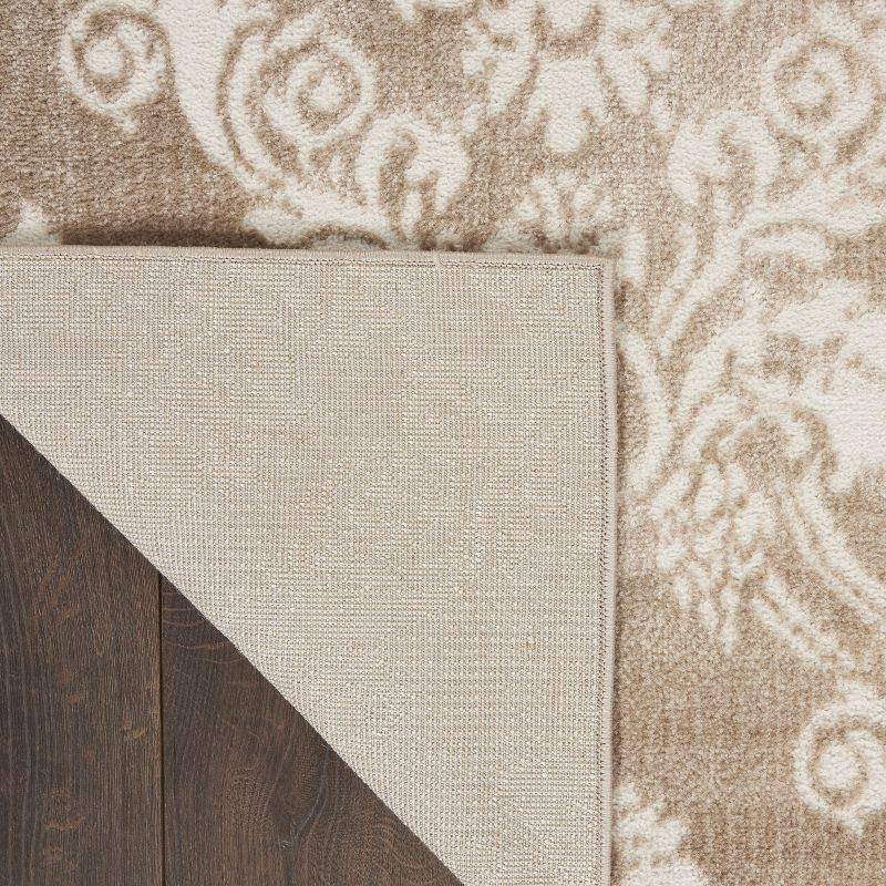 Nourison Elation ETN03 Indoor only Area Rug - Ivory Mocha 9' x 12'