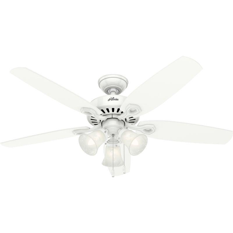 52" Snow White MDF Ceiling Fan with LED Lights