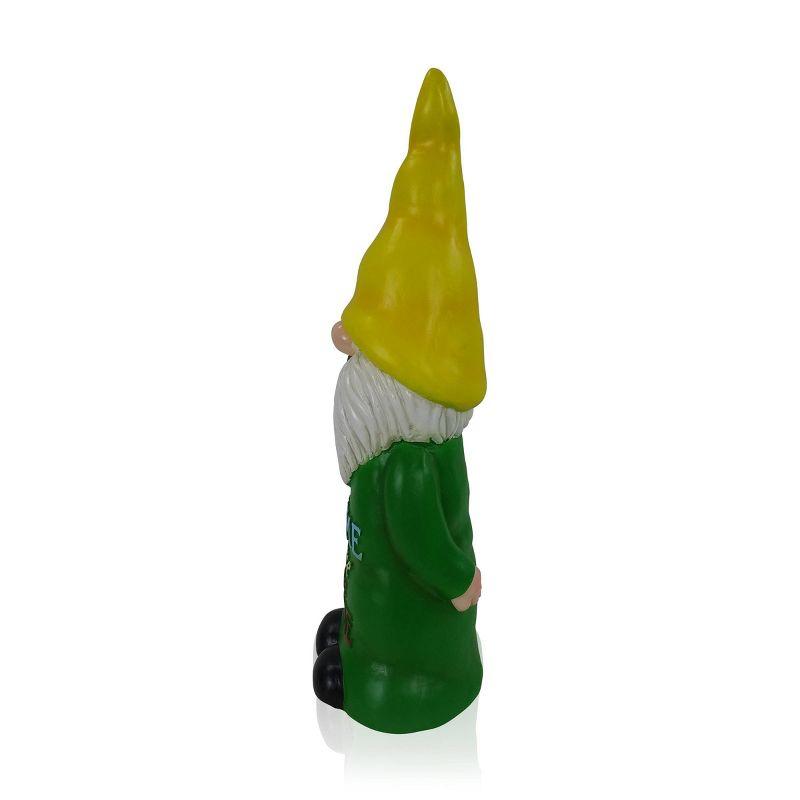 24" Magnesium Oxide "Gnome Place Like Home" Indoor/Outdoor Garden Gnome Statue Green/Yellow - Alpine Corporation