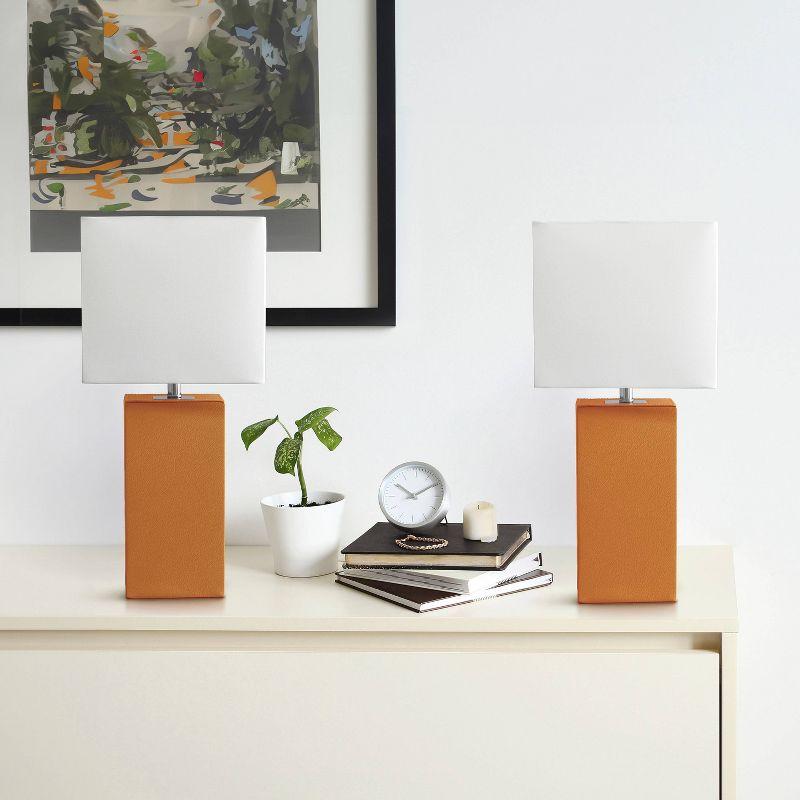 All the Rages 21" Base Table Lamp with White Rectangular Linen Shade