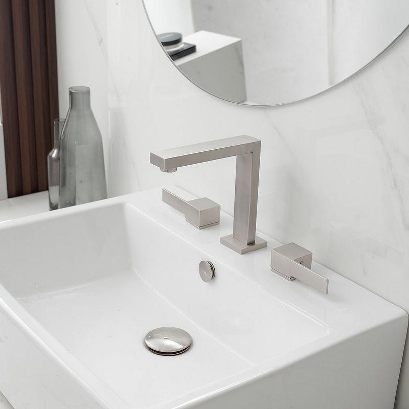 Widespread Single-handle Bathroom Faucet with Drain Assembly