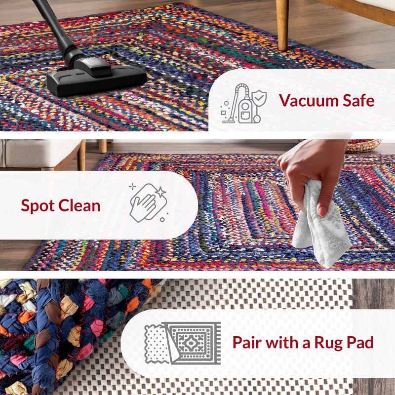 Nuloom Tammara Bohemian Hand Braided Indoor Area Rug, Runner 2' 6" x 10', Blue