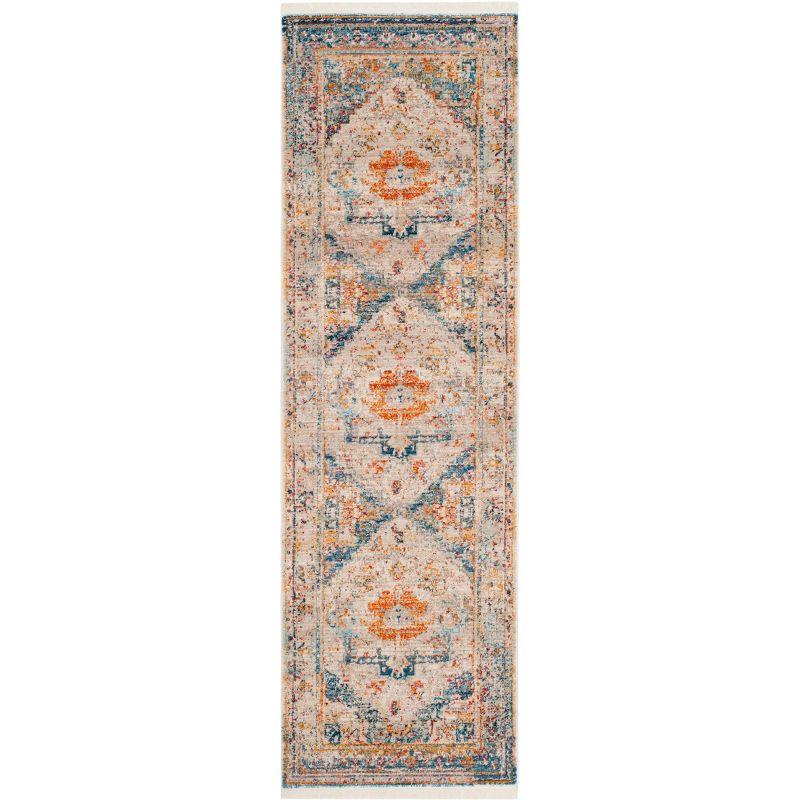 Vintage Persian VTPB438 Power Loomed Runner Rug - Blue/Multi - 2'2"x7' - Safavieh.