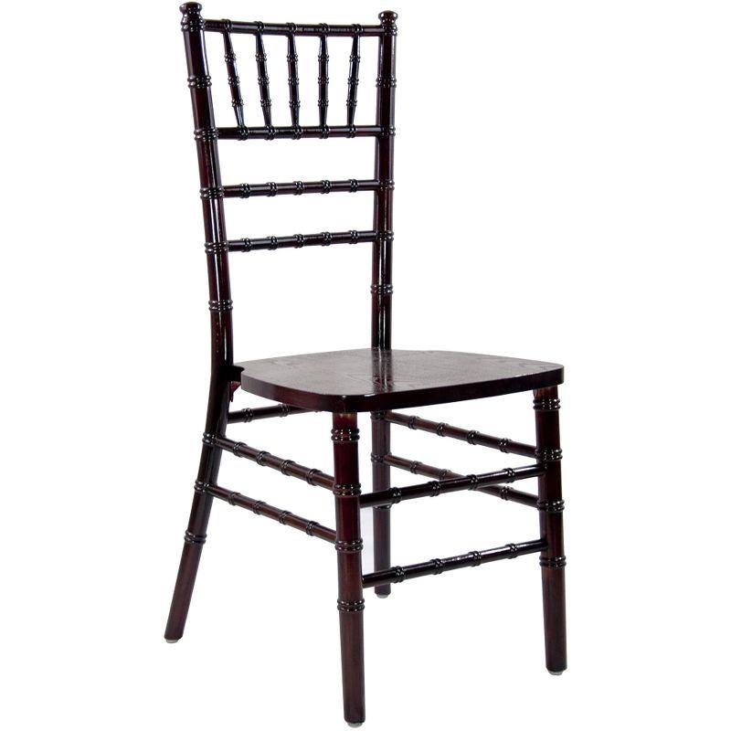 Elegant Mahogany Chiavari Hardwood Chair with Steel-Reinforced Seat