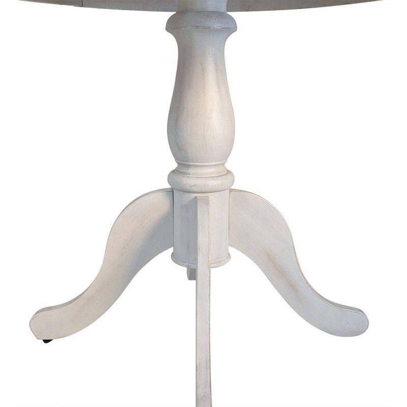 Carolina Living 36" Salem Round Pedestal Dining Table White Wash: Rubberwood, Seats 4, Adult Assembly Required