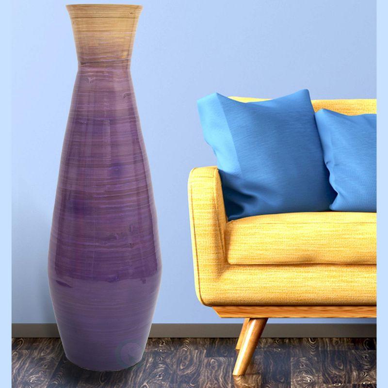 Uniquewise Handmade Wood Floor Vase
