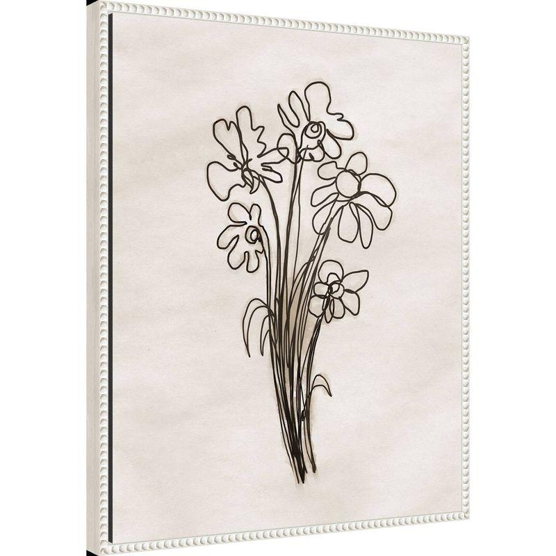 Amanti Art 23"x28" Native Flowers by Dan Meneely Framed Canvas Wall Art Print: Hand-Stretched, Modern Decor, Polystyrene Frame