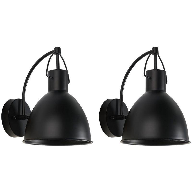 Priestly 7.87" Outdoor Sconce (Set of 2) - PLT7020 - Black - Safavieh