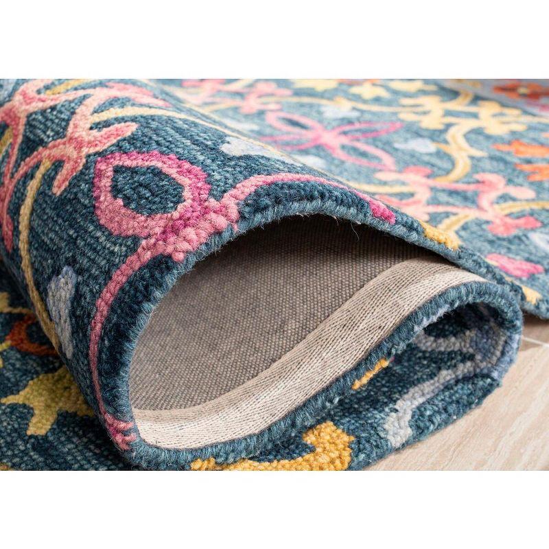 Suzani SZN310 Hand Hooked Indoor Area Rug - Blue/Multi - 5'x8' - Safavieh.
