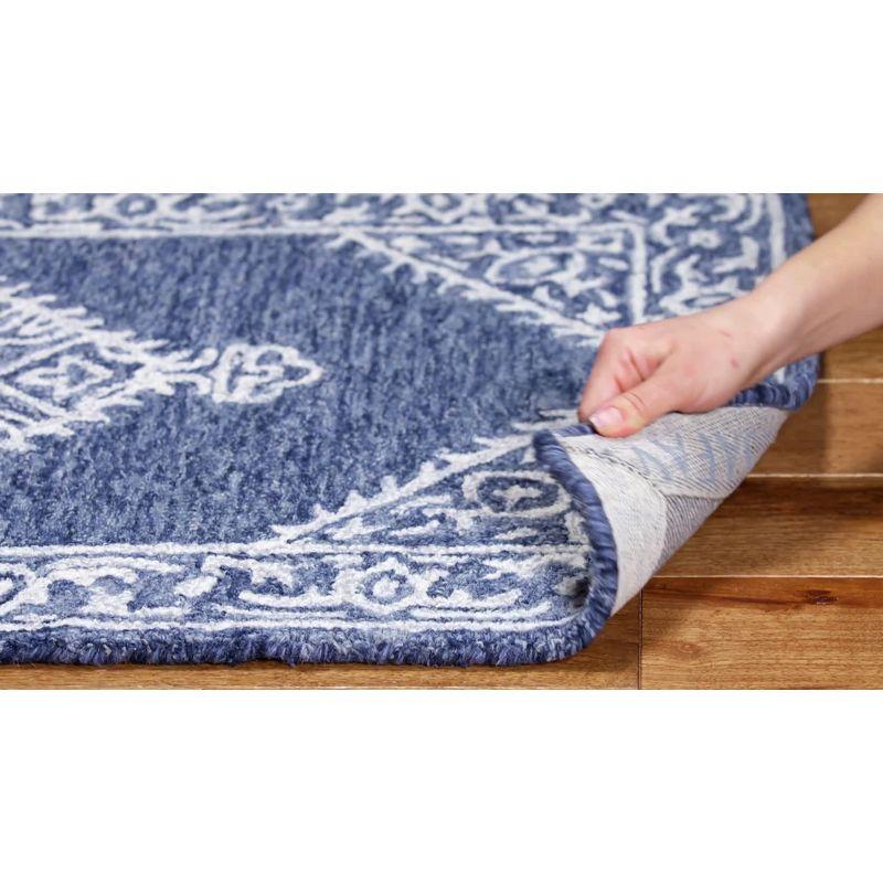 Micro-Loop MLP605 Hand Tufted Area Rug - Blue/Ivory - 4'x6' - Safavieh.
