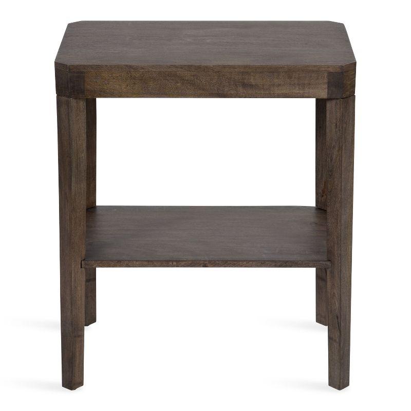 Kate and Laurel Talcott Rectangle Wood Side Table, 22x14x26, Gray